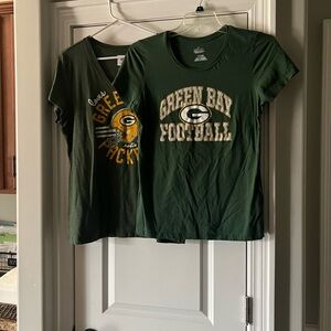 2 womens Green Bay Packer T-Shirts